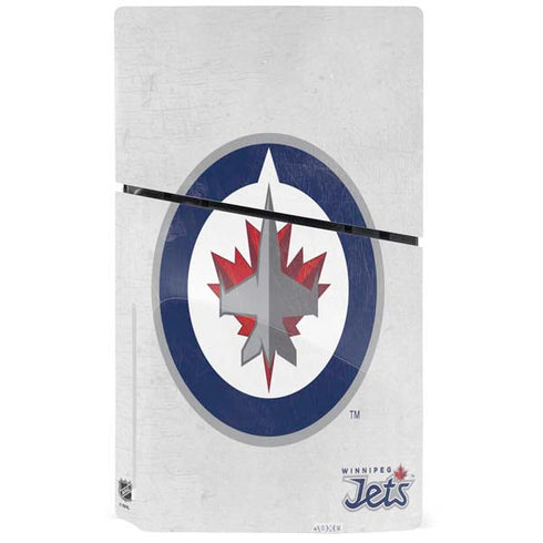 NHL Winnipeg Jets Distressed PS5 Slim Disk Bundle Skin