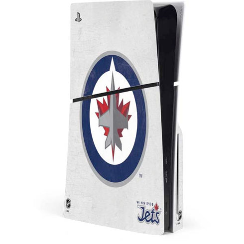 NHL Winnipeg Jets Distressed PS5 Slim Disk Console Skin