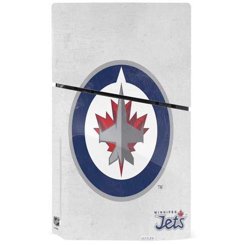 NHL Winnipeg Jets Distressed PS5 Slim Disk Console Skin