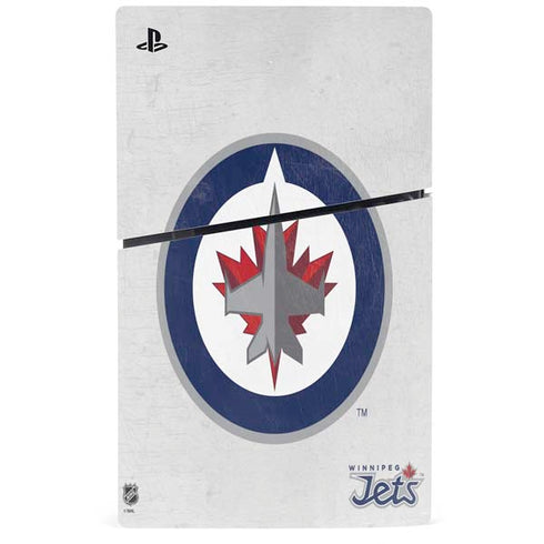 NHL Winnipeg Jets Distressed PS5 Slim Digital Edition Bundle Skin