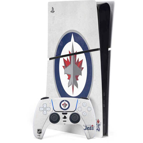NHL Winnipeg Jets Distressed PS5 Slim Digital Edition Console Skin