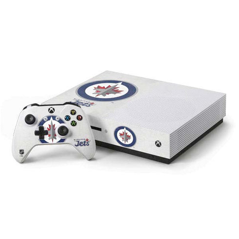 NHL Winnipeg Jets Distressed Xbox One S Console and Controller Bundle Skin
