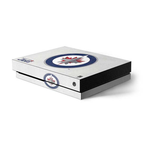 NHL Winnipeg Jets Distressed Xbox One X Console Skin