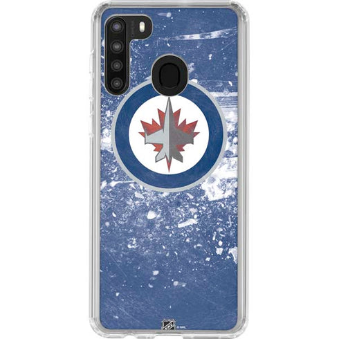 NHL Winnipeg Jets Frozen Galaxy A21 Clear Case