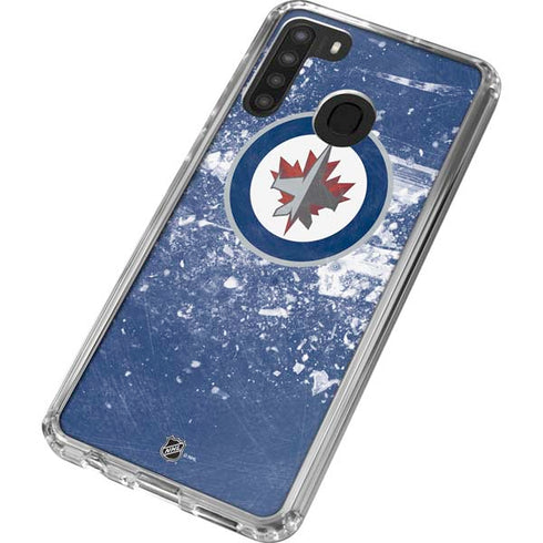 NHL Winnipeg Jets Frozen Galaxy A21 Clear Case