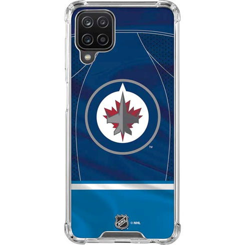 NHL Winnipeg Jets Jersey Galaxy A12 Clear Case