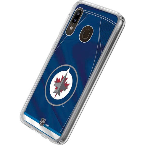 NHL Winnipeg Jets Jersey Galaxy A20 Clear Case