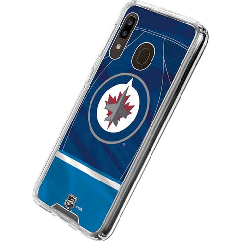 NHL Winnipeg Jets Jersey Galaxy A30 Clear Case