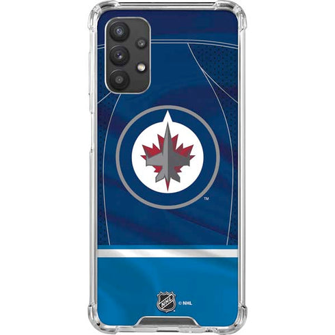 NHL Winnipeg Jets Jersey Galaxy A32 5G Clear Case