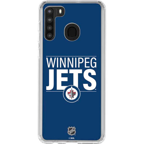 NHL Winnipeg Jets Lineup Galaxy A21 Clear Case
