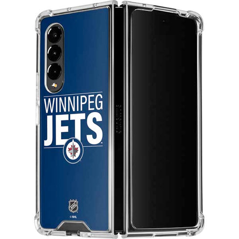 NHL Winnipeg Jets Lineup Galaxy Z Fold4 5G Clear Case