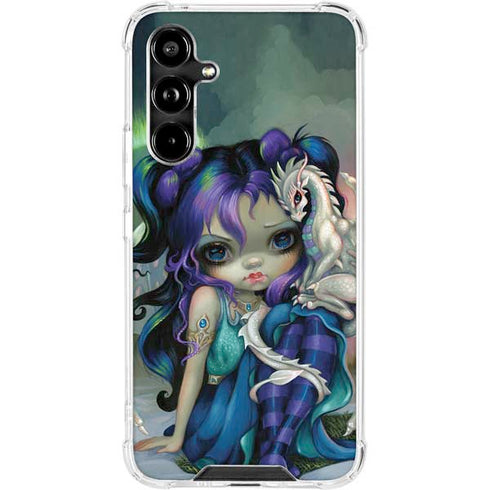 Winter Fairy With Frost Dragon by Jasmine Becket-Griffith Galaxy A54 5G Clear Case