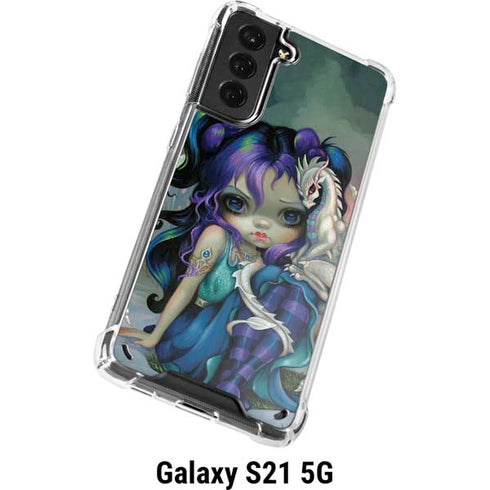 Winter Fairy With Frost Dragon by Jasmine Becket-Griffith Galaxy S21 5G Clear Case