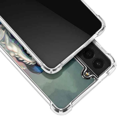 Winter Fairy With Frost Dragon by Jasmine Becket-Griffith Galaxy S21 Plus 5G Clear Case