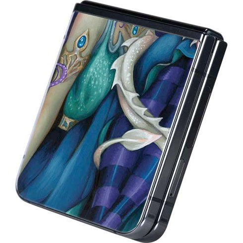 Winter Fairy With Frost Dragon by Jasmine Becket-Griffith Galaxy Z Flip5 5G Skin