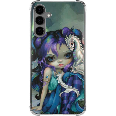 Winter Fairy With Frost Dragon by Jasmine Becket-Griffith Galaxy S24 Plus Clear Case