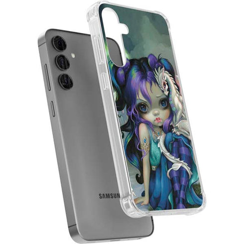 Winter Fairy With Frost Dragon by Jasmine Becket-Griffith Galaxy S24 Plus Clear Case