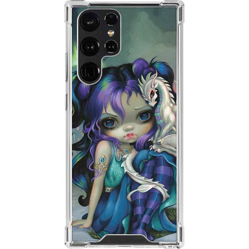 Winter Fairy With Frost Dragon by Jasmine Becket-Griffith Galaxy S24 Ultra Clear Case
