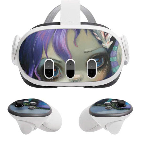 Winter Fairy With Frost Dragon by Jasmine Becket-Griffith Meta Quest 3 Skin