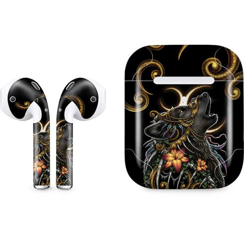 Wolf Howling by Sarah Richter Apple AirPods 2 Skin