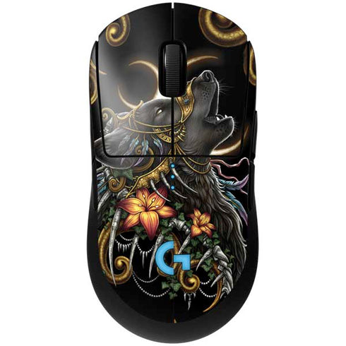 Wolf Howling by Sarah Richter G Pro Wireless Gaming Mouse Skin