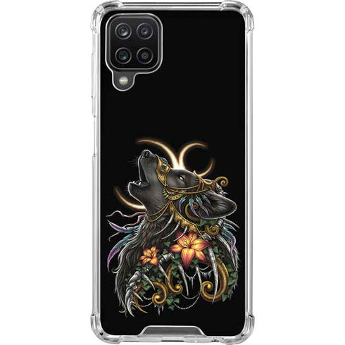 Wolf Howling by Sarah Richter Galaxy A12 Clear Case