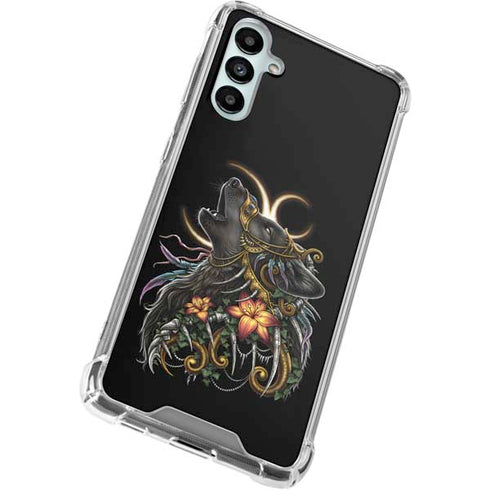 Wolf Howling by Sarah Richter Galaxy A14 5G Clear Case