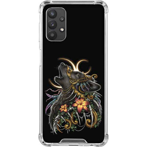 Wolf Howling by Sarah Richter Galaxy A32 5G Clear Case