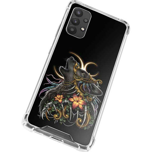 Wolf Howling by Sarah Richter Galaxy A32 5G Clear Case