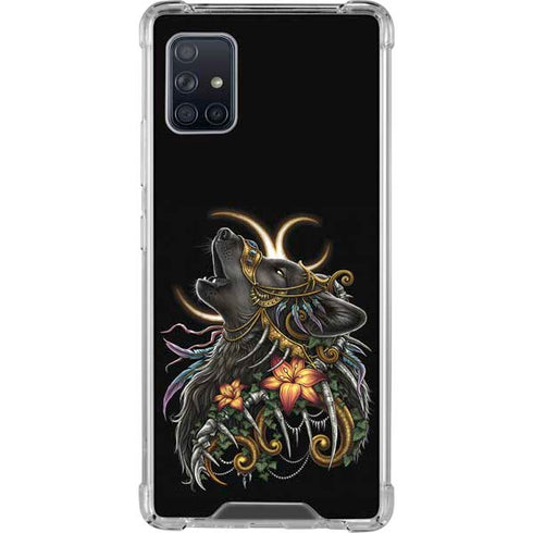 Wolf Howling by Sarah Richter Galaxy A51 5G Clear Case