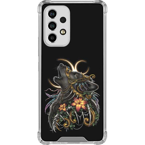 Wolf Howling by Sarah Richter Galaxy A53 5G Clear Case