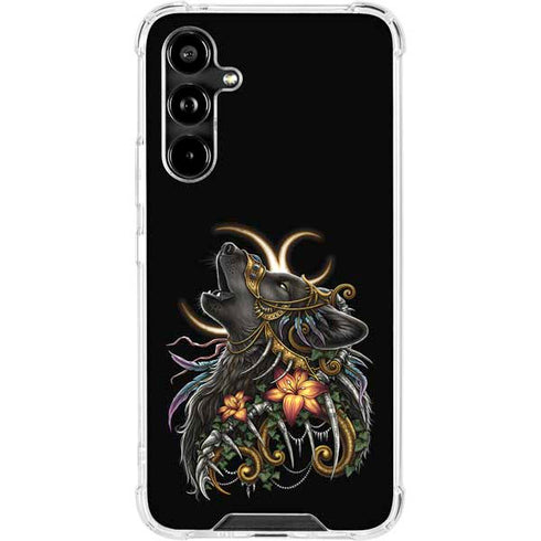 Wolf Howling by Sarah Richter Galaxy A54 5G Clear Case