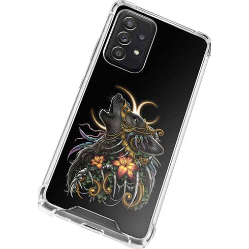 Wolf Howling by Sarah Richter Galaxy A72 5G Clear Case