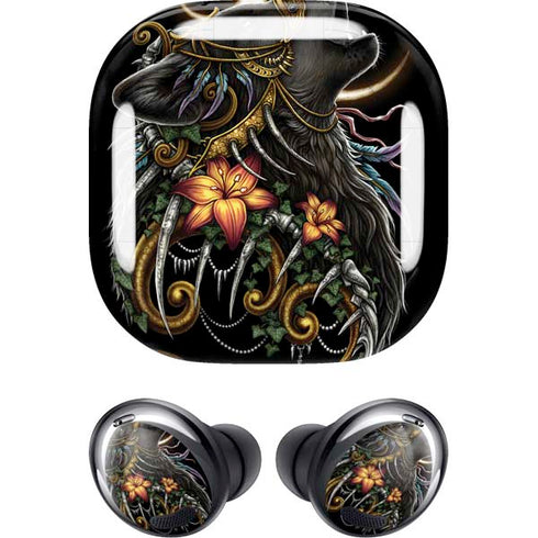 Wolf Howling by Sarah Richter Galaxy Buds Pro Skin