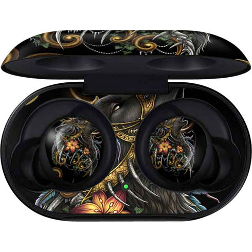 Wolf Howling by Sarah Richter Galaxy Buds Skin