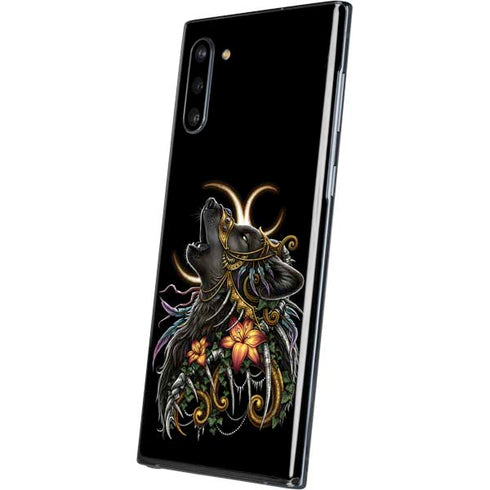 Wolf Howling by Sarah Richter Galaxy Note 10 Skin