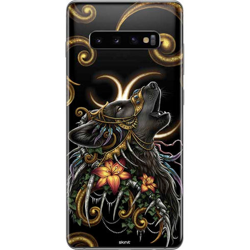 Wolf Howling by Sarah Richter Galaxy S10 Plus Skin