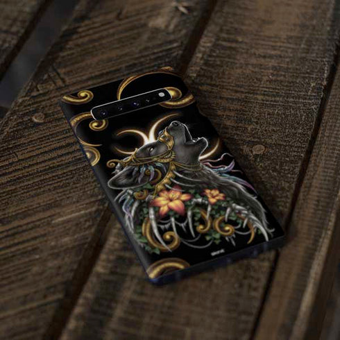 Wolf Howling by Sarah Richter Galaxy S10 Plus Skin