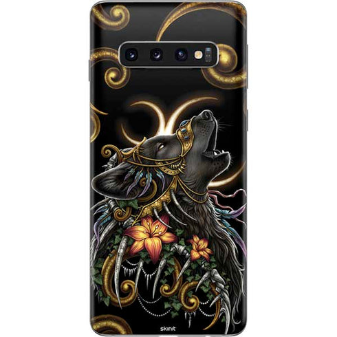 Wolf Howling by Sarah Richter Galaxy S10 Skin