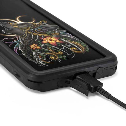 Wolf Howling by Sarah Richter Galaxy S20 Plus Waterproof Case