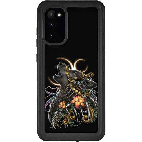 Wolf Howling by Sarah Richter Galaxy S20 Waterproof Case