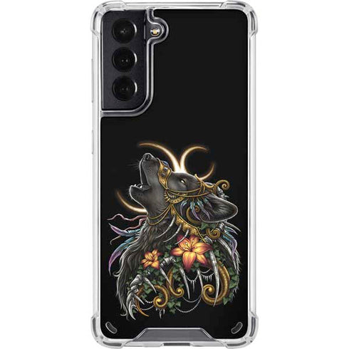 Wolf Howling by Sarah Richter Galaxy S21 5G Clear Case