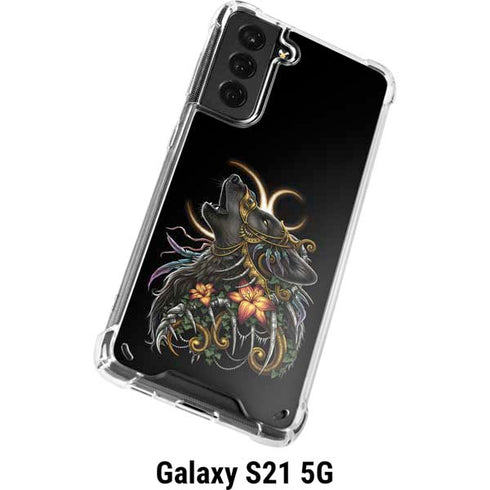 Wolf Howling by Sarah Richter Galaxy S21 5G Clear Case