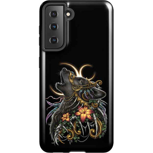 Wolf Howling by Sarah Richter Galaxy S21 5G Pro Case