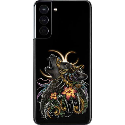 Wolf Howling by Sarah Richter Galaxy S21 5G Skin