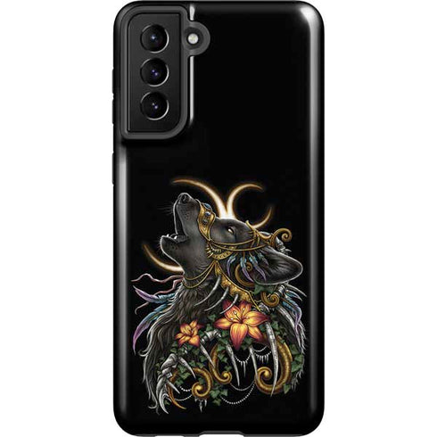 Wolf Howling by Sarah Richter Galaxy S21 FE Pro Case