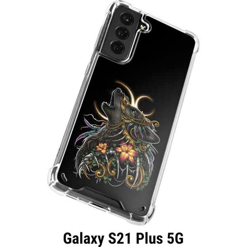 Wolf Howling by Sarah Richter Galaxy S21 Plus 5G Clear Case