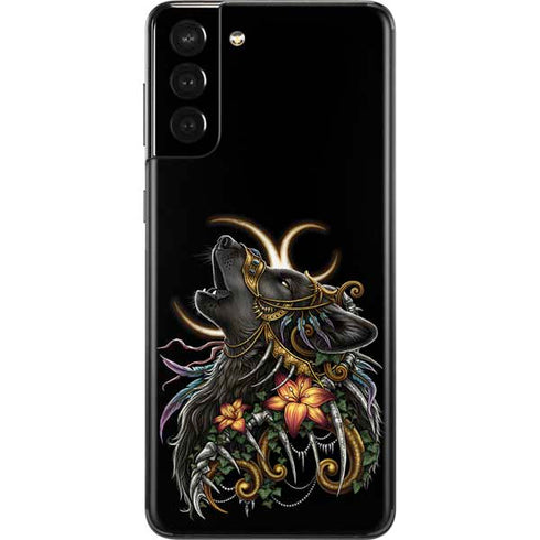 Wolf Howling by Sarah Richter Galaxy S21 Plus 5G Skin