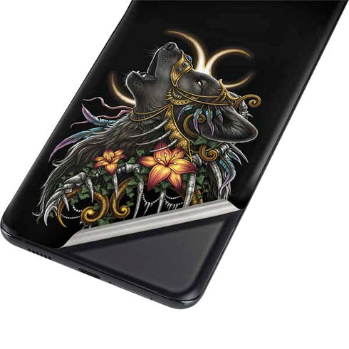 Wolf Howling by Sarah Richter Galaxy S21 Plus 5G Skin