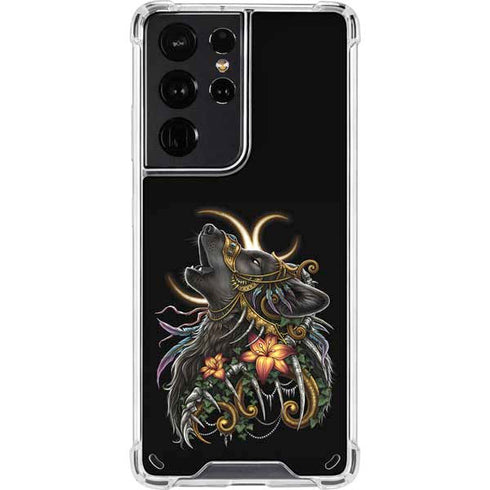 Wolf Howling by Sarah Richter Galaxy S21 Ultra 5G Clear Case